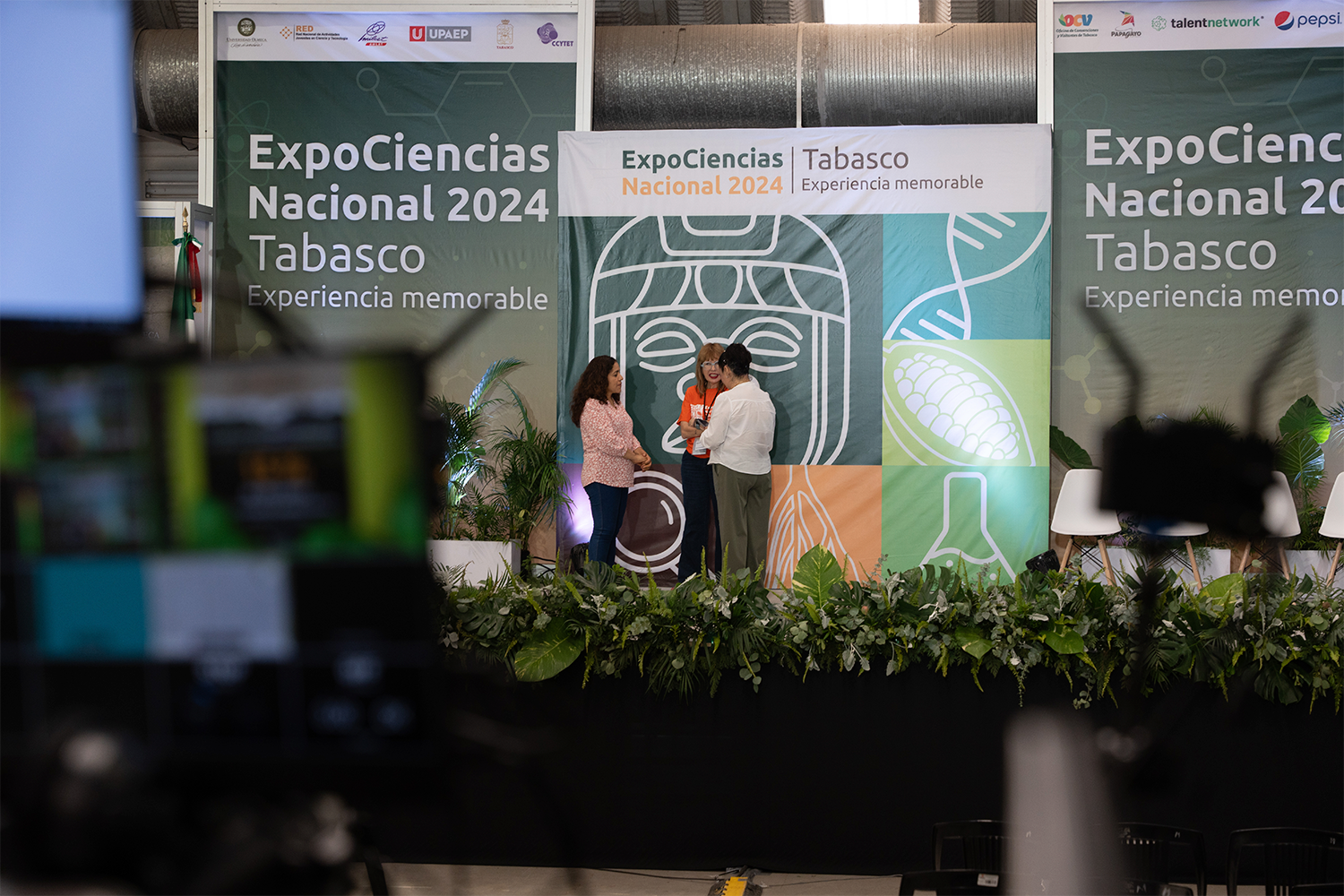 Vista frontal del escenario de ExpoCiencias Nacional Tabasco 2024