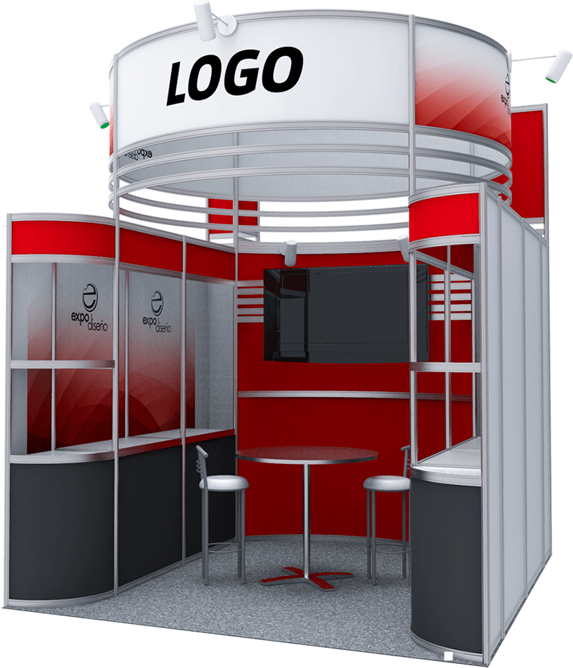 Ejemplo de Stand Modular Octanorm por Expo Diseño