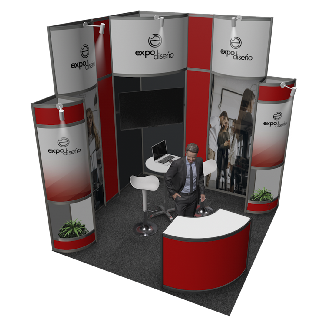 Stand Octanorm esquina 3x3 variante A