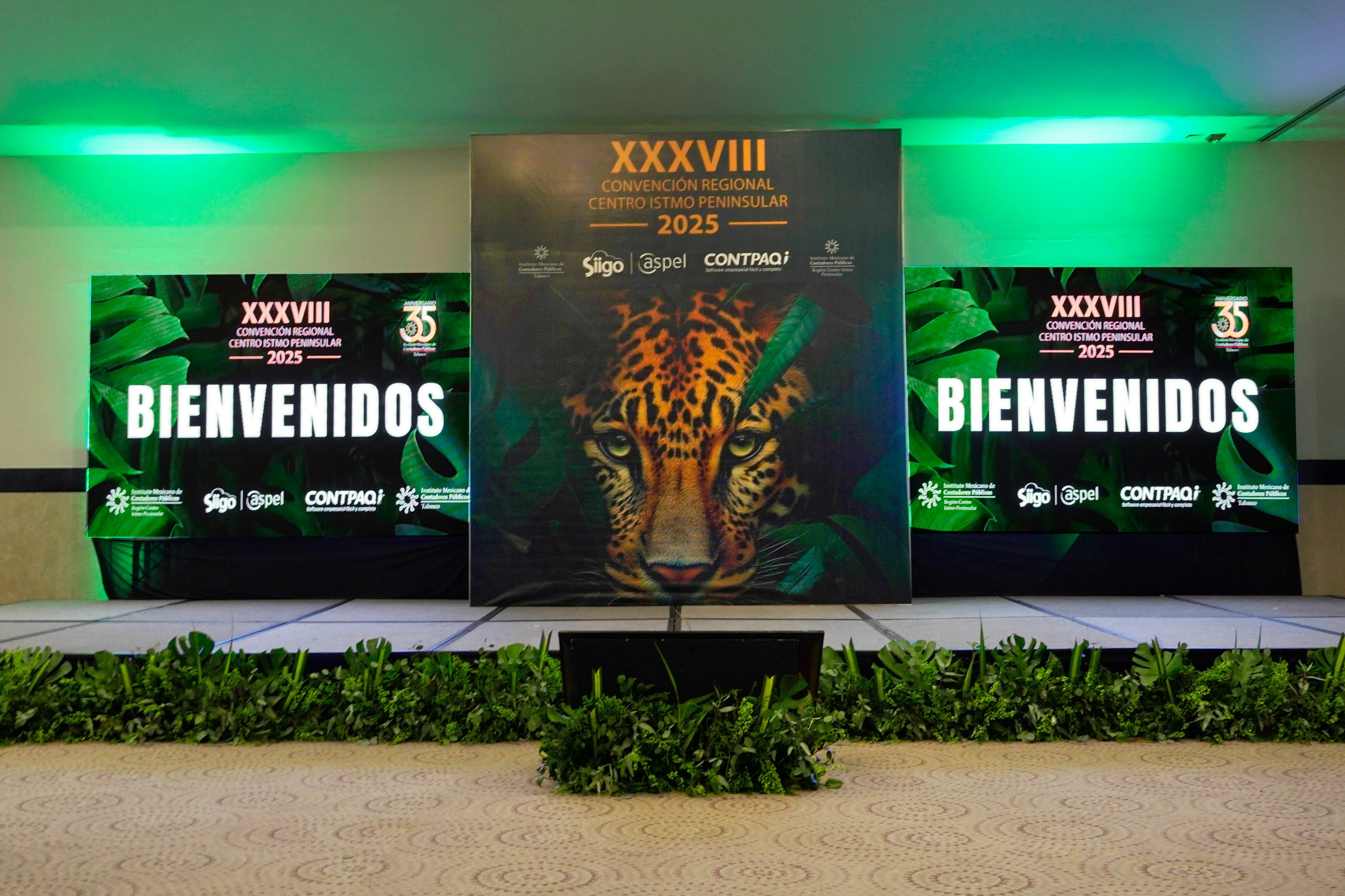 Escenario de conferencias financieras