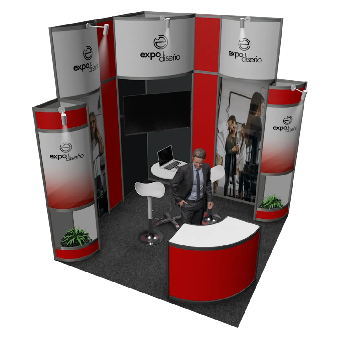Stand Octanorm esquina 3x3 variante A