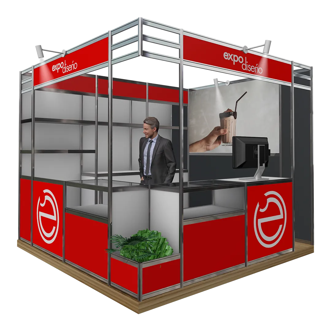 Stand Octanorm esquina 3x3 variante B