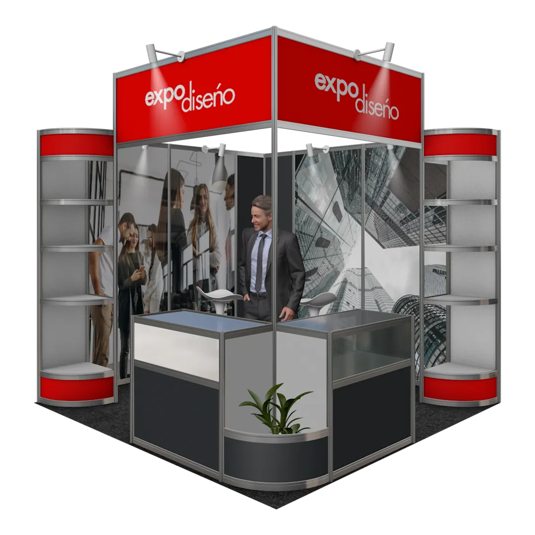Stand Octanorm esquina 3x3 variante D