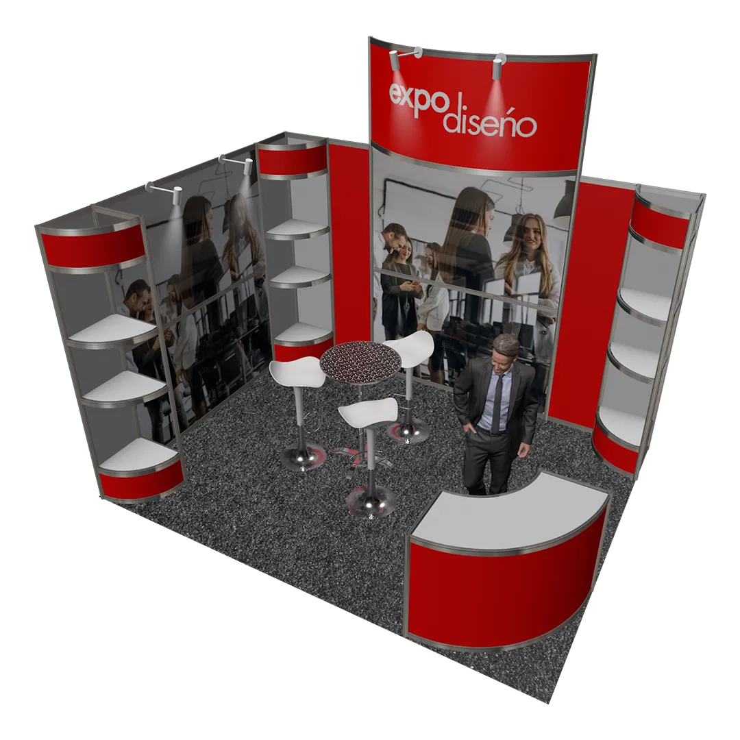 Stand Octanorm esquina 4x3 variante B